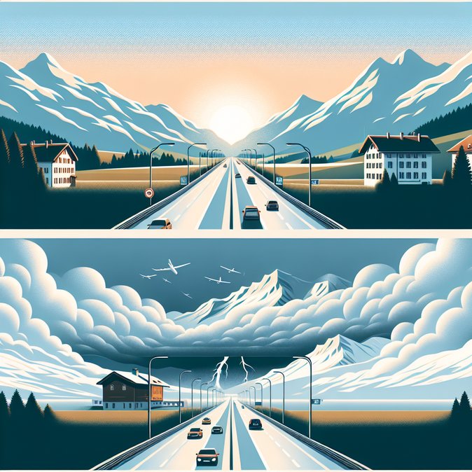 Swiss weather alert raises snow-line to 2,300 m—Alpine travel largely clear but storm winds forecast for evening