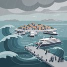 Storm Floods Lipari Port, Forcing Ferry Cancellations to the Aeolian Islands