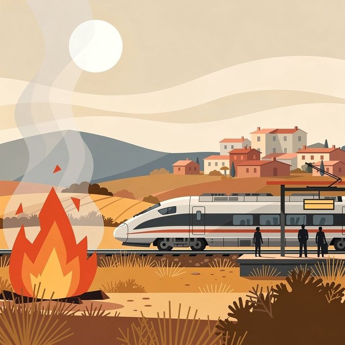 Naples–Salerno Rail Corridor Slows After Trackside Fire Near Nocera