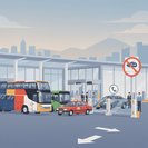 Seuls les bus autorisés et les taxis agréés sont admis dans la nouvelle zone frontalière du port de Huanggang.