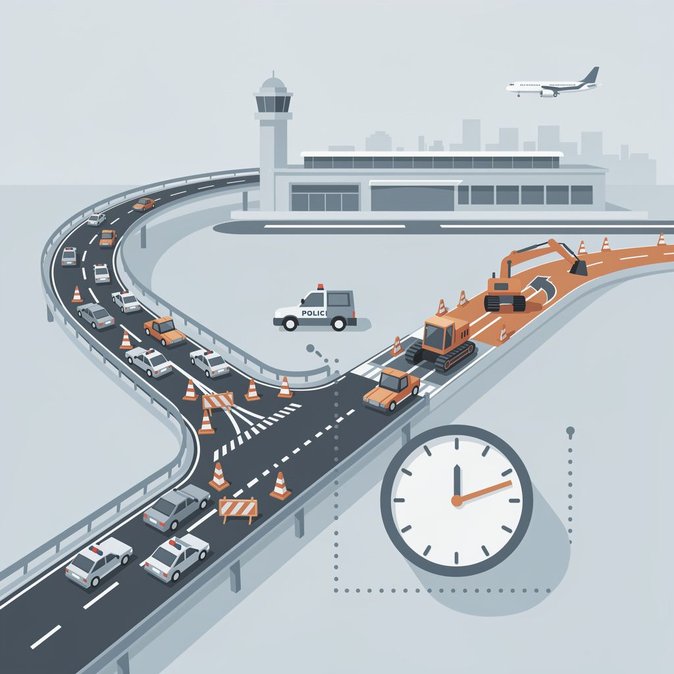 Reconstruction Near Václav Havel Airport Introduces New Traffic Diversions Until November