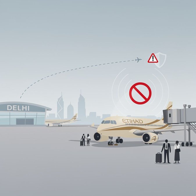 Etihad cancels Delhi–Abu Dhabi flight after Riyadh airport disruption; wider knock-on effects feared