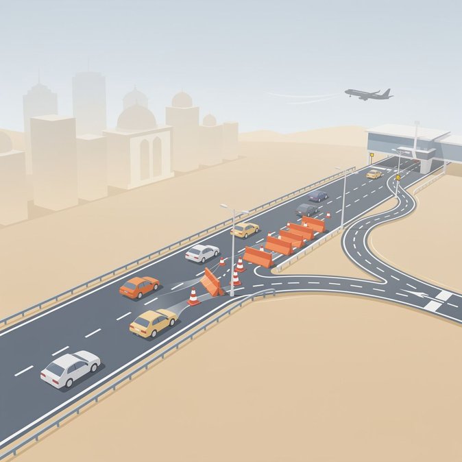 Weekend Closure of Key Abu Dhabi Artery Could Disrupt Airport-Bound Traffic