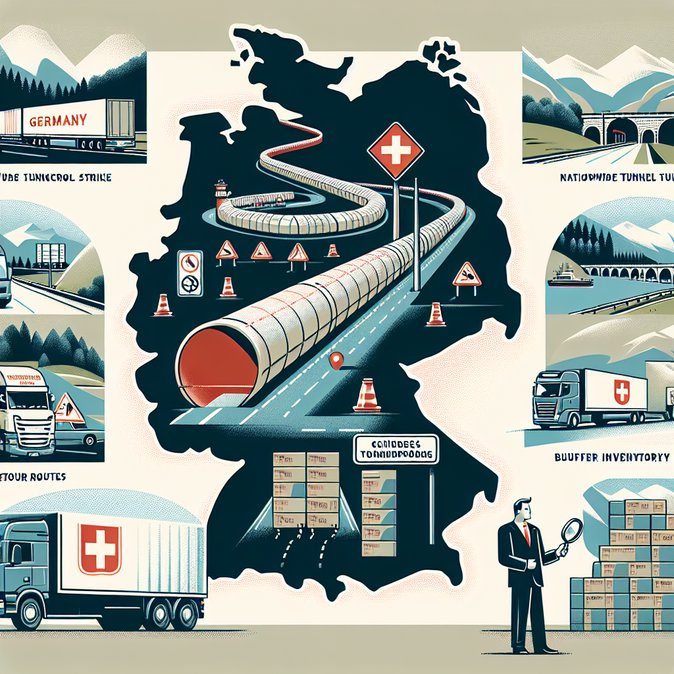 German Autobahn tunnel strike diverts Swiss freight and commuters