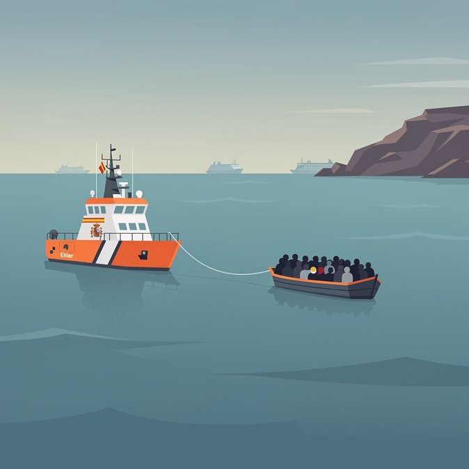 Spanish Coast Guard Rescues 61 Migrants off El Hierro