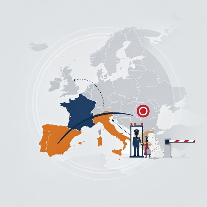 L'UE Notifie Officiellement la Suspension de l'Espace Schengen sur les Routes Espagne-Italie Jusqu'au 1er Octobre