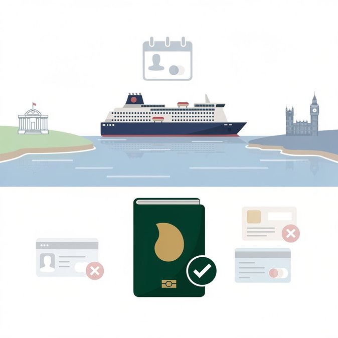 El Departamento de Asuntos Exteriores actualiza las recomendaciones de viaje: ahora es obligatorio el pasaporte para cruzar en ferry dentro del Área Común de Viaje