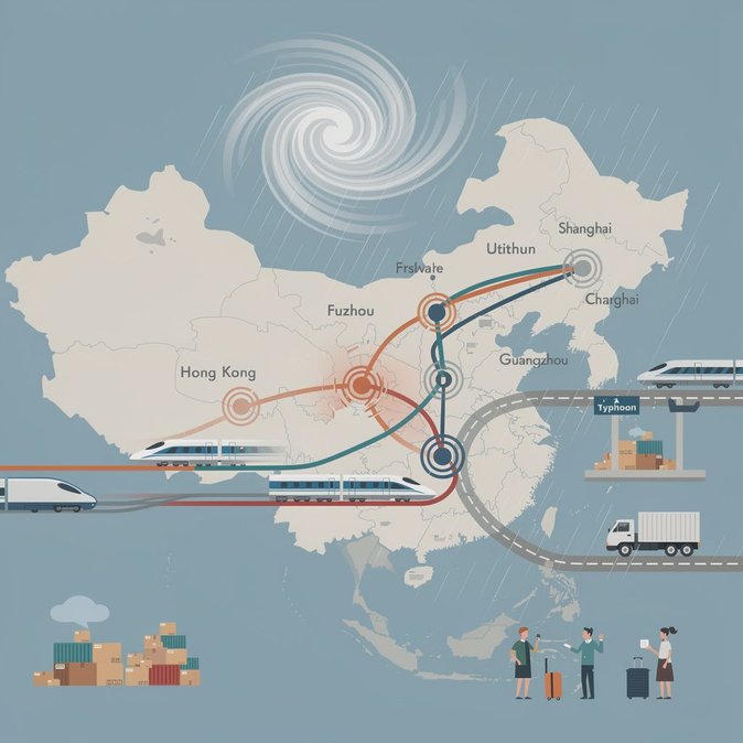 Suspenden los enlaces de tren de alta velocidad entre Hong Kong y China continental ante la llegada del tifón Bavi
