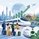 ارتفاع كبير بنسبة 33.9% في أعداد الركاب الأجانب على القطارات بفضل إلغاء التأشيرات