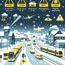 Met Éireann emite alertas de nieve y hielo en todo el país, poniendo en riesgo las conexiones por carretera y aire.