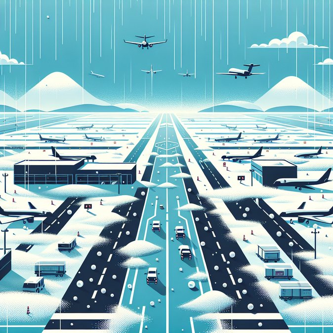 Une tempête de grêle inonde les routes d'accès à l'aéroport de Paphos, retardant les départs