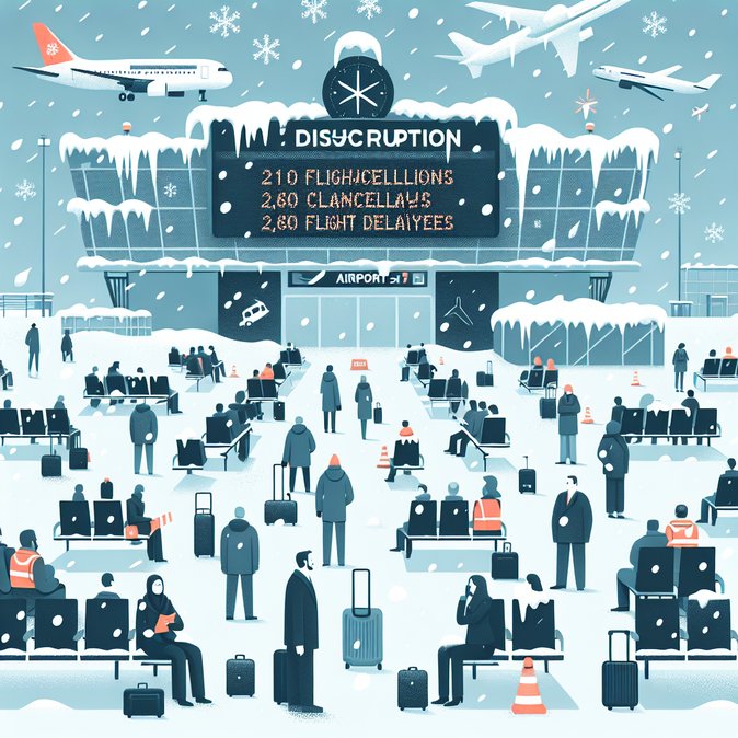 Winter Storm Fallout: 210 Cancellations and 2,709 Delays Hit Paris-CDG and Other European Hubs