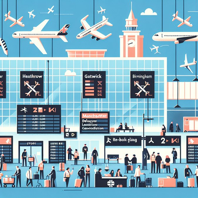 Wave of flight delays and cancellations hits five major UK airports