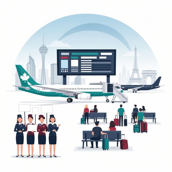 WestJet cabin-crew strike grounds transatlantic services, disrupting Canada–France summer travel