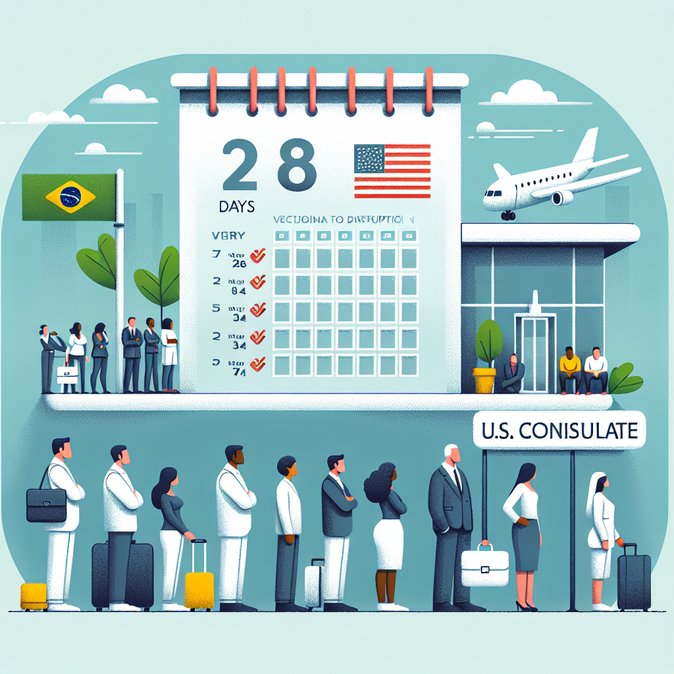 U.S. visa wait times in Brazil surge past 50-day mark as holiday demand spikes