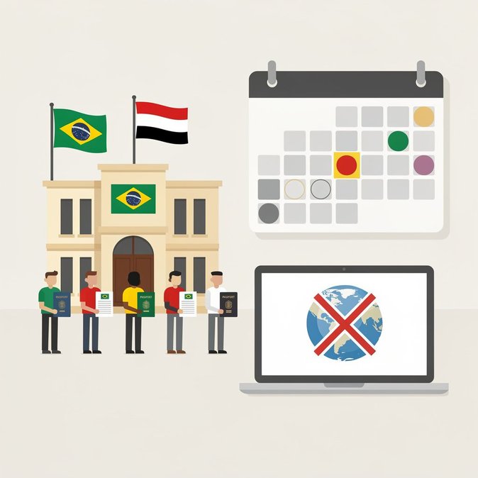 التأشيرة الإلكترونية لا تزال غير متاحة للمصريين مع تحديث البرازيل لإرشاداتها القنصلية