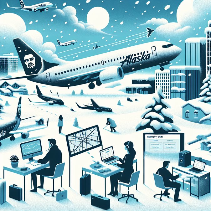 Snowstorm Forces Alaska Airlines to Cancel 400 Flights, Disrupting West-Coast Travel