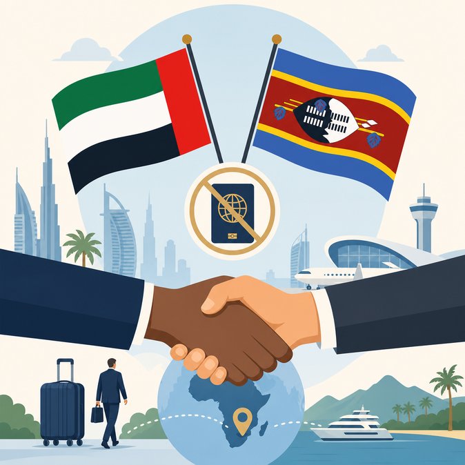 Les Émirats arabes unis et l’Eswatini concluent un accord réciproque de suppression de visa