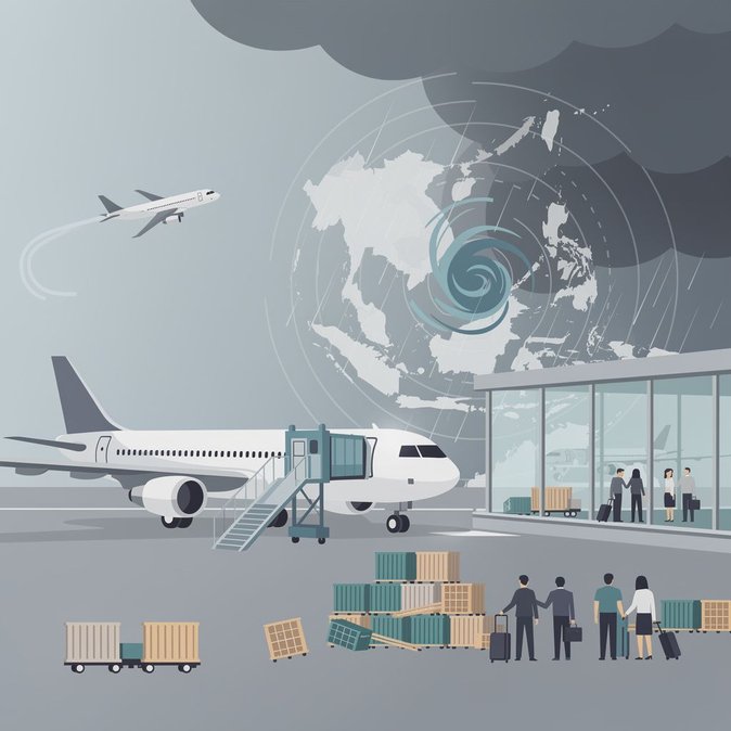 Le typhon violent « Bavi » provoque une nouvelle vague d’annulations de vols et des mesures de régulation du trafic à l’aéroport de Hong Kong