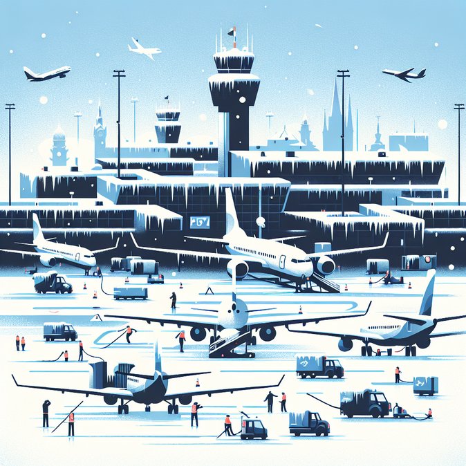 Freezing weather triggers rolling flight delays at Prague Václav Havel Airport