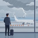 سماء عاصفة تتسبب في موجة تأخيرات للرحلات في مطار هونغ كونغ الدولي؛ رحلة الخطوط الجوية لهونغ كونغ HX628 تغادر متأخرة 49 دقيقة
